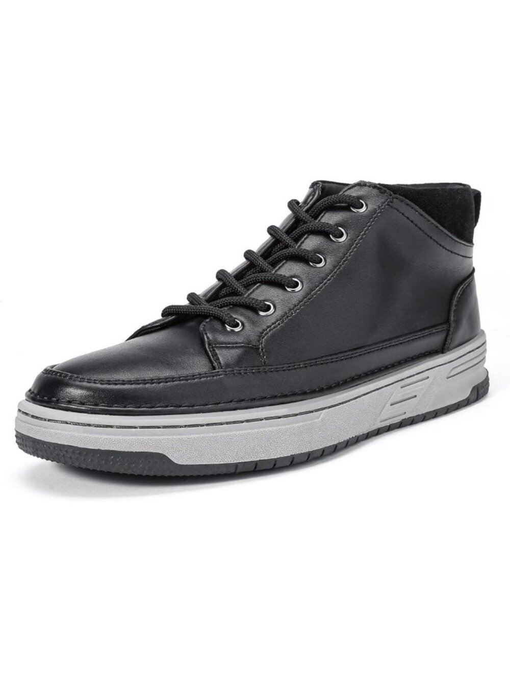 Stylish Men's Casual Mid-Top Sneakers | Trendy Faux Leather Chukka Boots